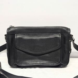 Aimee Kesterberg Muse Cargo Black Genuine Leather Crossbody Bag Casual Travel